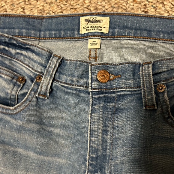 J. Crew women’s Slim Broken In Boyfriend Jeans, size 28 - Picture 3 of 8